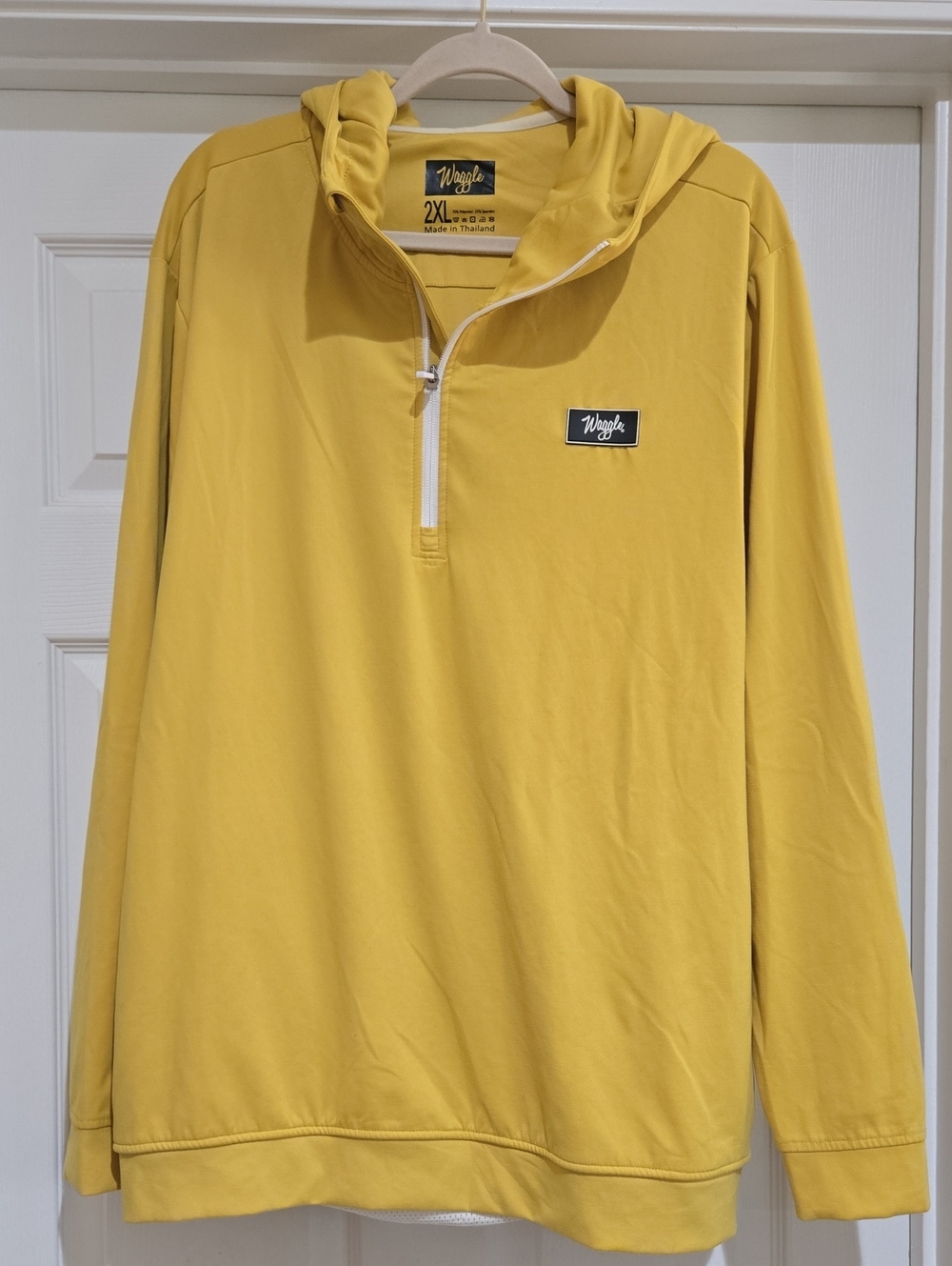 Waggle Yellow Quarter-Zip Hoodie Pullover 2XL